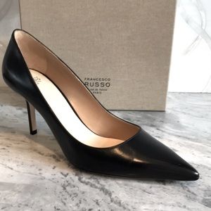 NWT Francesco Russo Black Stiletto Heel, 39